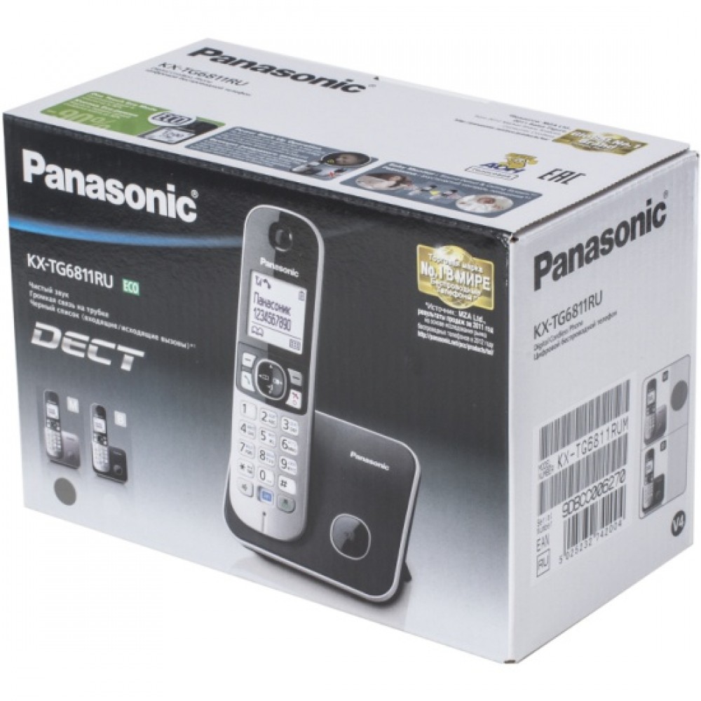 Телефон (DECT) Panasonic KX-TG6811RUB купить по выгодной цене в  интернет-магазине СМАРТЕН